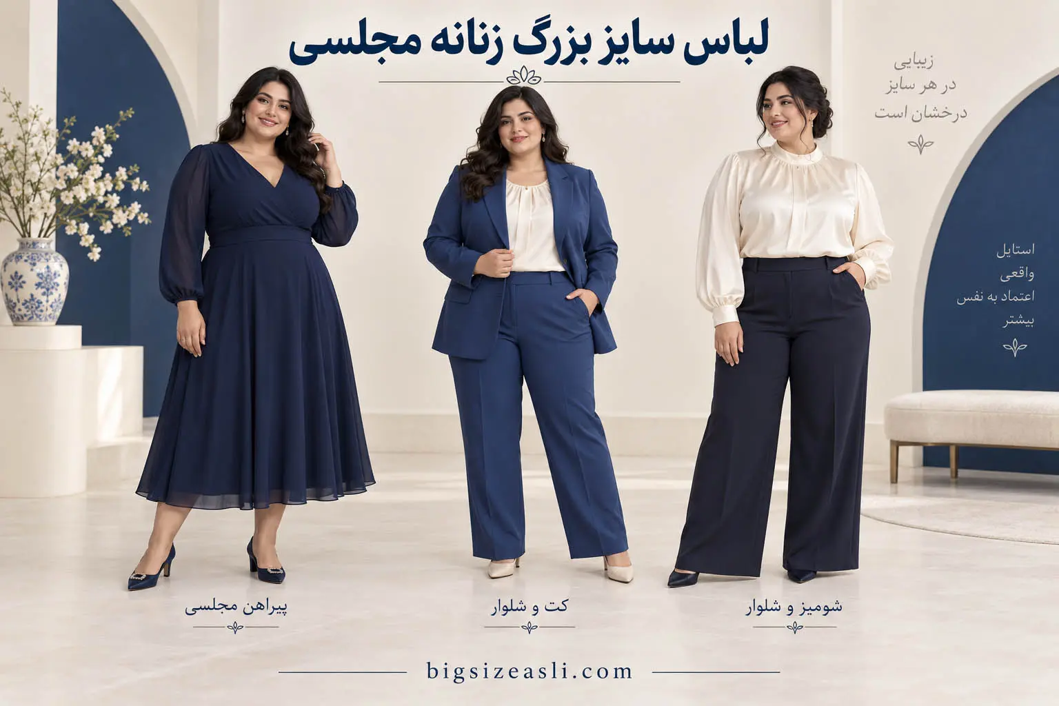 لباس سایز برگ زنانه مجلسی